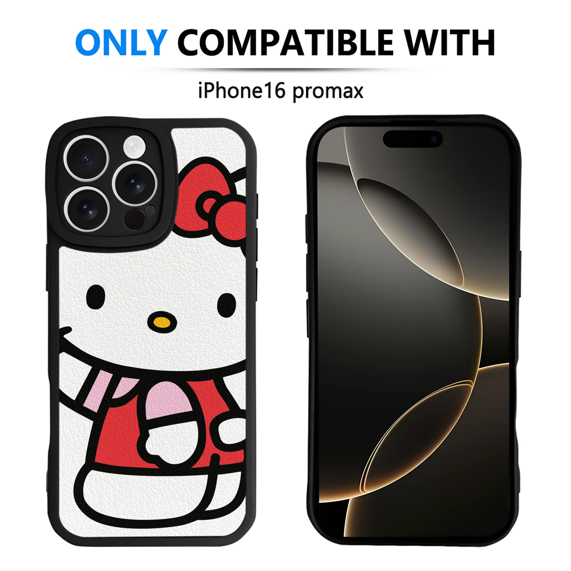 （画像用） Hello Kitty ハローキティ 【iPhone 16シリーズ対応】シリコンスマホケース（レザー調） 材質：シリコン
